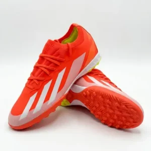 Laces Closure Men's Football shoes- Orange