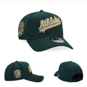 Green color premium Athletics logo Cap