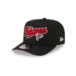 Black color Falcons red logo cap