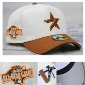 Brown and white luxury look cap