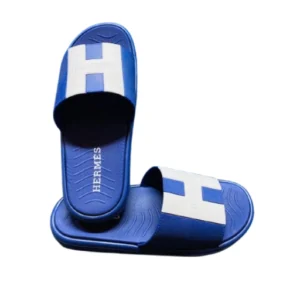 Men's casual slippers -slides H logo blue