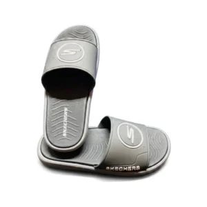 Men's casual slides - S logo gray