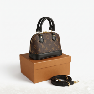 Luxury Monogram Mini Dome Handbag with Crossbody Strap