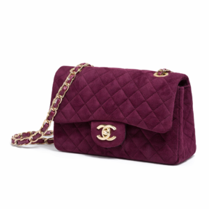 Chanel Classic Flap Bag – Maroon Quilted Suede Leather