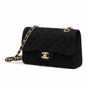 Chanel Classic Flap Bag – Black Quilted Suede Leather