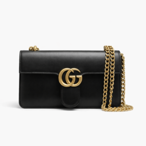 Gucci Marmont Small Matelassé Shoulder Bag – Black Leather