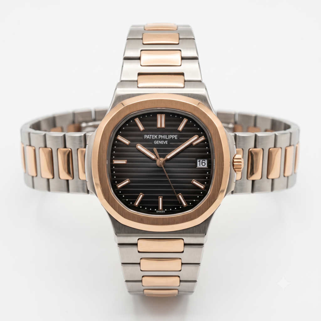 Patek Philippe Geneve Two-Tone Rose Gold & Silver Watch